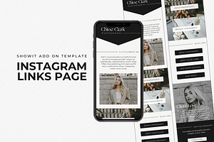 Instagram Links Page Template Showit