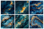 Teal and Gold Glitter Ink Textures, an Illustration by RobertsArt (Thumbnail 5 of 6)