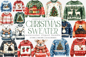 Ugly Christmas Sweater Clipart PNG, an Illustration by SinaCreation