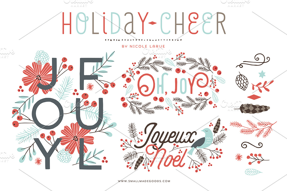 Holiday Cheer (Vector), an Illustration by Small Made Goods (Photo 1 of 3)