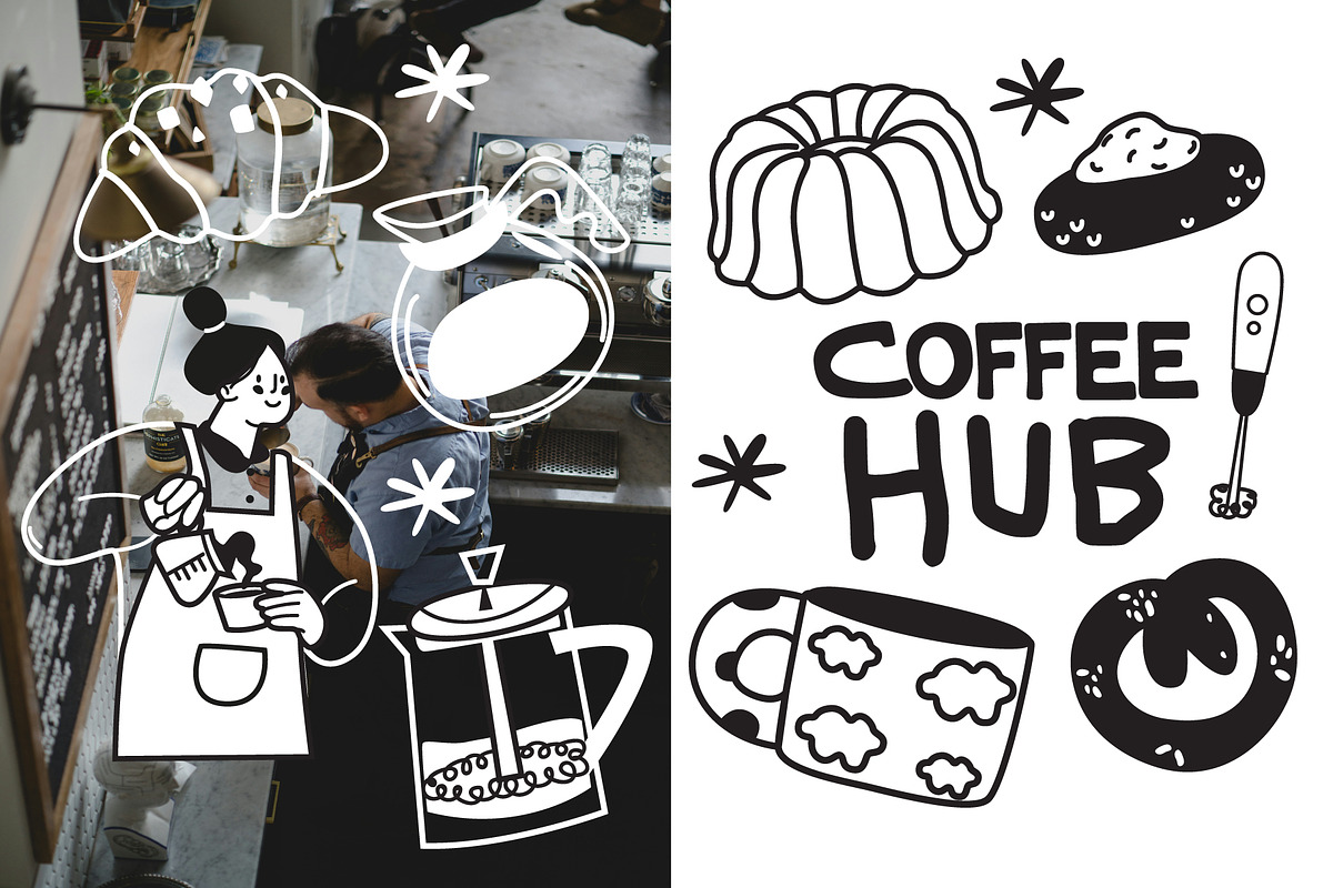 Coffee & Bakery Vector Clipart, a Food Illustration by Luamor (Photo 4 of 13)