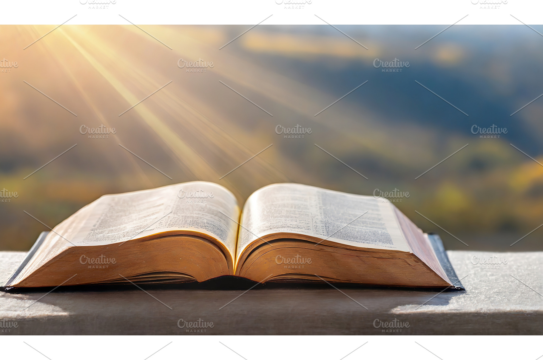 Open book on a table with rays of, a School & Education Photo by Igor Tichonow