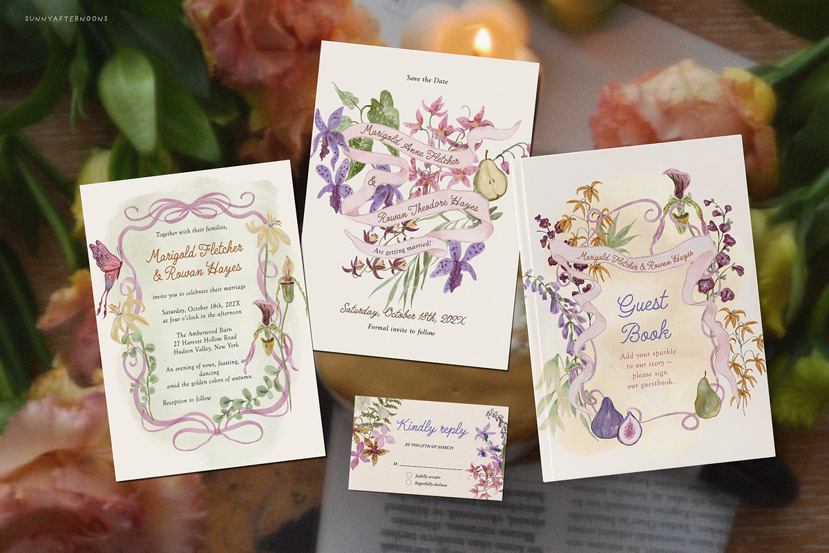 Autumn Whimsy Handpainted Florals, a Seasonal Illustration by SunnyAfternoons (Photo 2 of 23)