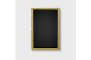 Old wooden photo frame and painting, an Object Illustration by skripnikbb