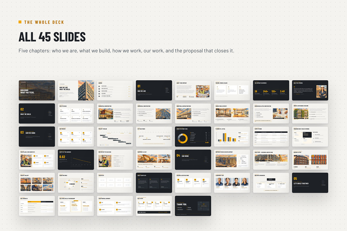 Construction PowerPoint Template, a Presentation Template by Deck Atelier (Photo 13 of 15)