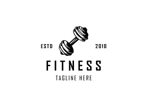 Vintage Gym Fitness Logo, a Branding & Logo Template by AlvinStd