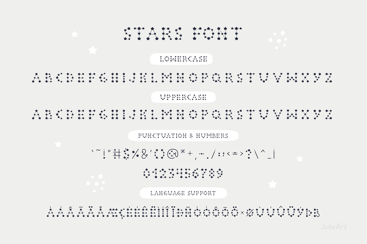 Zodiac Stars Font duo, a Script Font by JuliyArt (Photo 6 of 16)