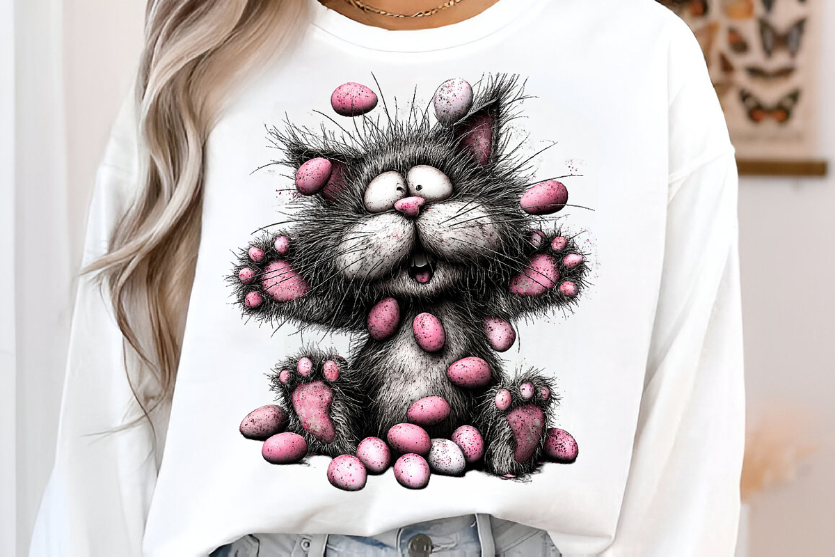 Whimsical easter cat clipart, an Illustration by SinaCreation (Photo 8 of 11)