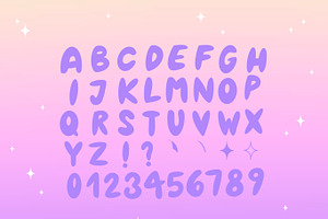 Procreate Kawaii Alphabet Stamps