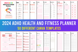 2024 ADHD Health And Fitness Planner