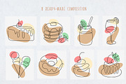 Continuous Line Art Collection, a Food Illustration by IllarArt (Thumbnail 3 of 9)
