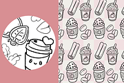 Kawaii Fall Coffee Line Art, an Illustration by TheClipAtelier (Thumbnail 3 of 3)