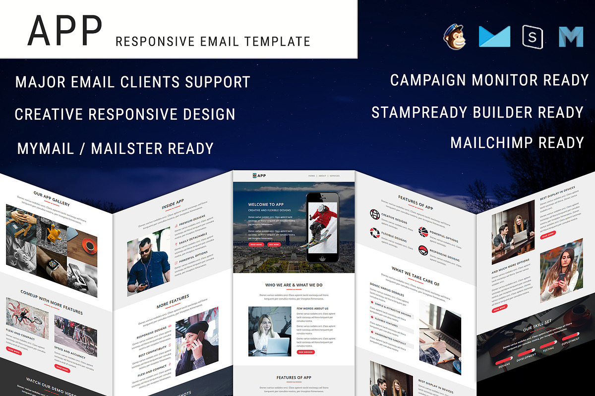 APP - Responsive Email Template, an Email Template by Pennyblack Templates