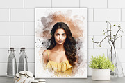Costume Watercolor portrait Painting, an Action Add-On by MRI STUDIO (Thumbnail 9 of 15)
