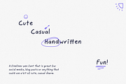 Poppy Fineliner Fun Handwriting Font, a Sans Serif Font by TYPEHEIST (Thumbnail 3 of 9)