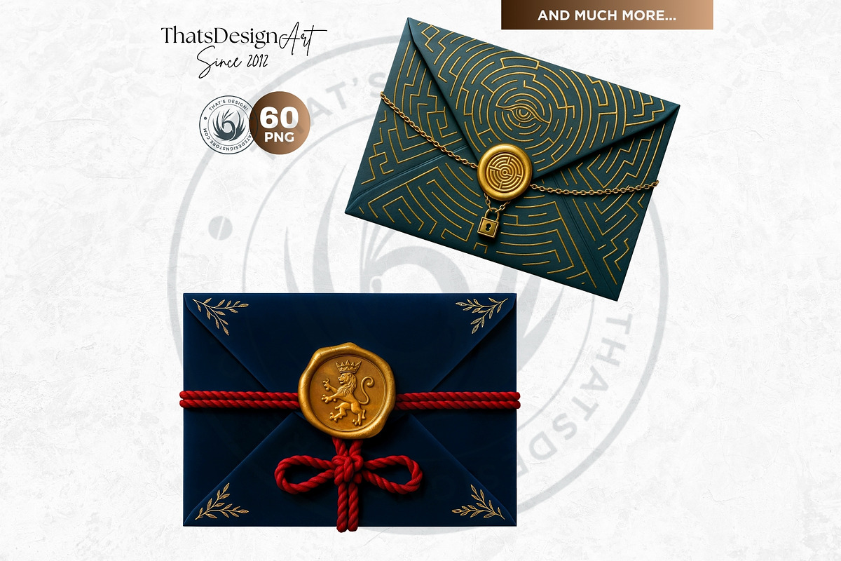 Magic Fantasy Envelopes Cliparts, an Object Illustration by ThatsDesignArt (Photo 10 of 10)