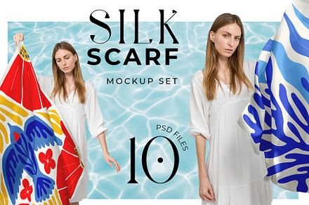 Silk Scarf Model Mockup Bundle, an Apparel Mockup by Neutral Mockups