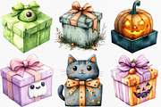 Halloween Gift Box Clipart, an Illustration by Canvas Craft (Thumbnail 6 of 7)