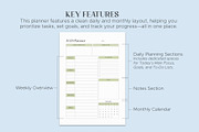 2025 Clean Daily and Monthy Planner, a Stationery Template by Oshin Design (Thumbnail 3 of 4)