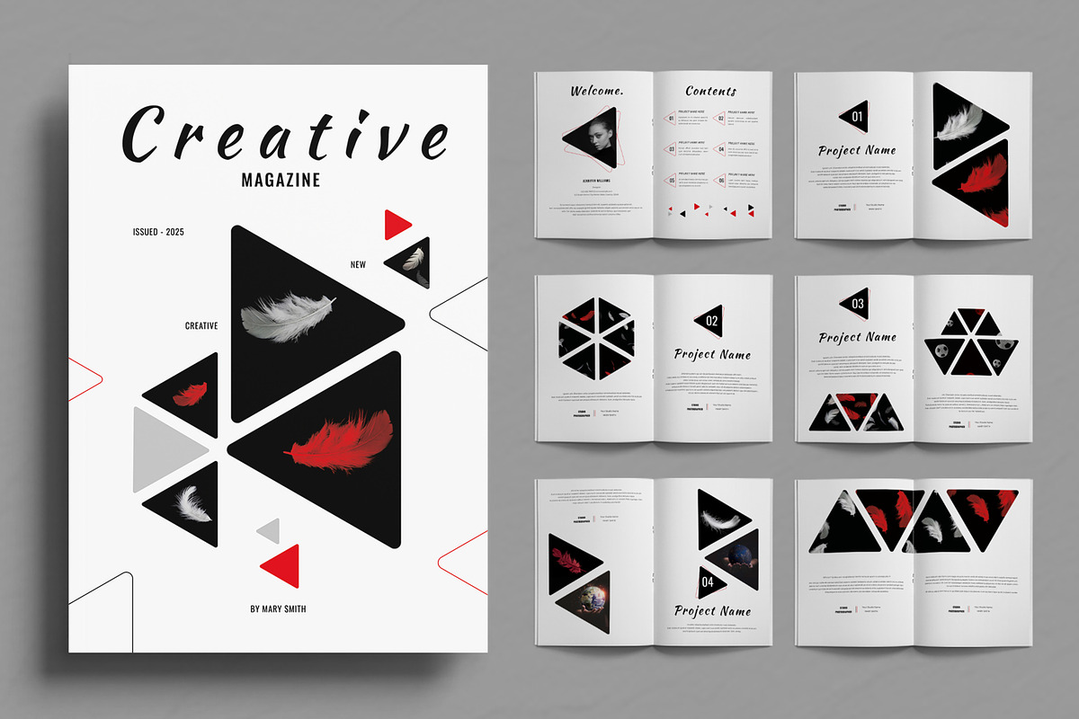 Black and Red Magazine Layout, a Magazine Template by ContestDesign (Photo 1 of 3)