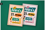 Birthday Invitation Mid Century, a Card Template by Neermana (Thumbnail 1 of 4)