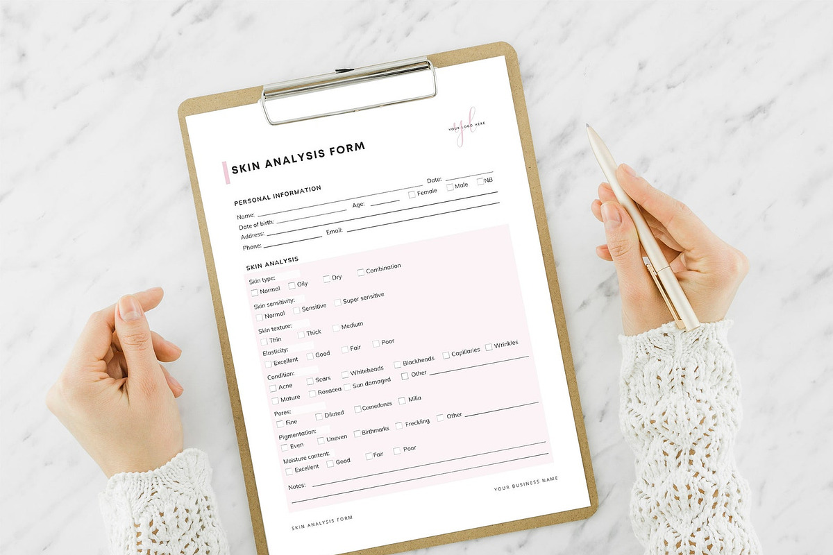 Facial Consultation Form, a Websites & App Template by SwitzerShop (Photo 2 of 9)
