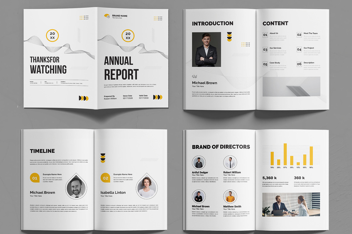 Annual Report Design Template, a Brochure Template by MightyDesign (Photo 2 of 6)