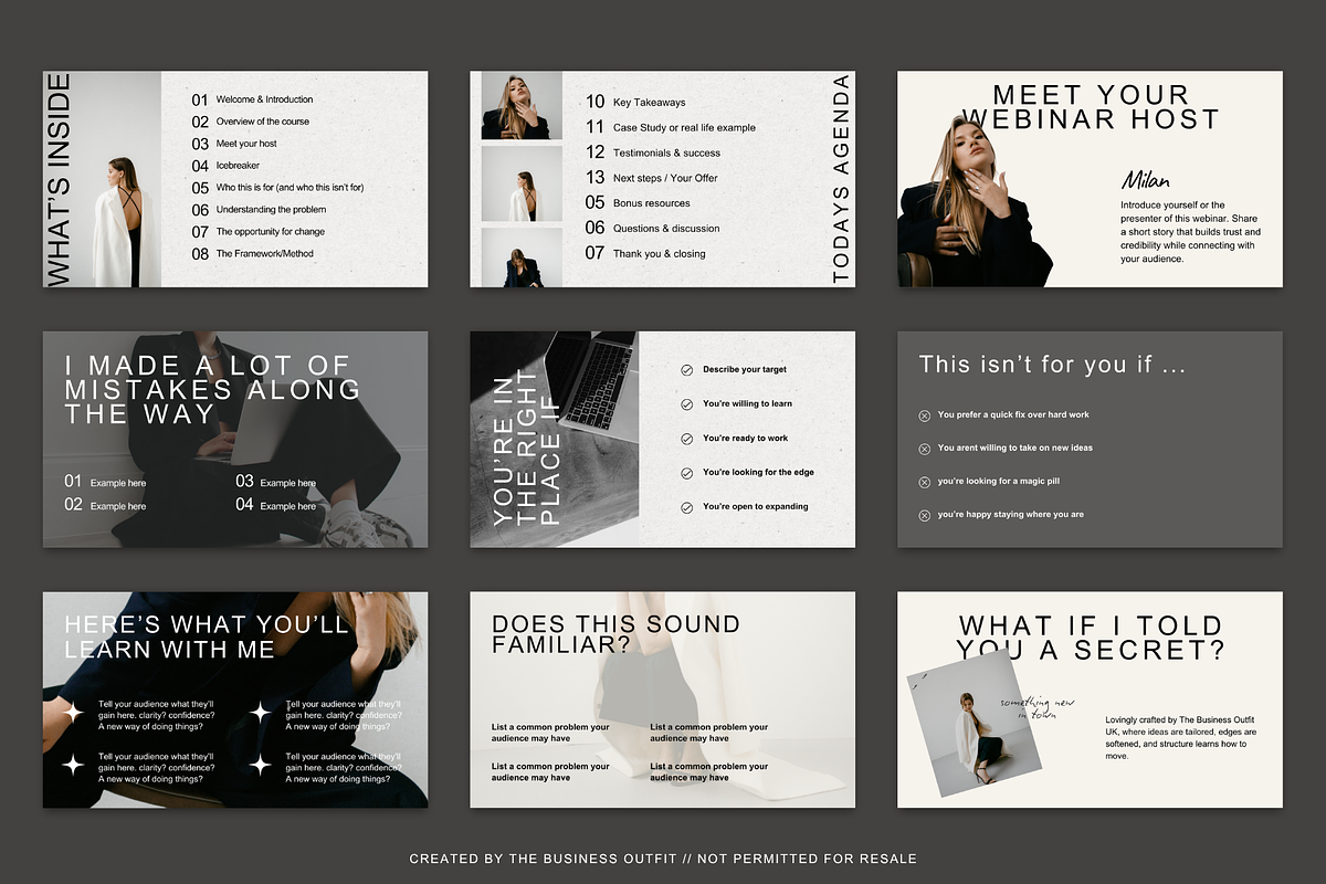 CANVA: Milan Slide Deck Webinar, a Presentation Template by thebusinessoutfit (Photo 18 of 32)
