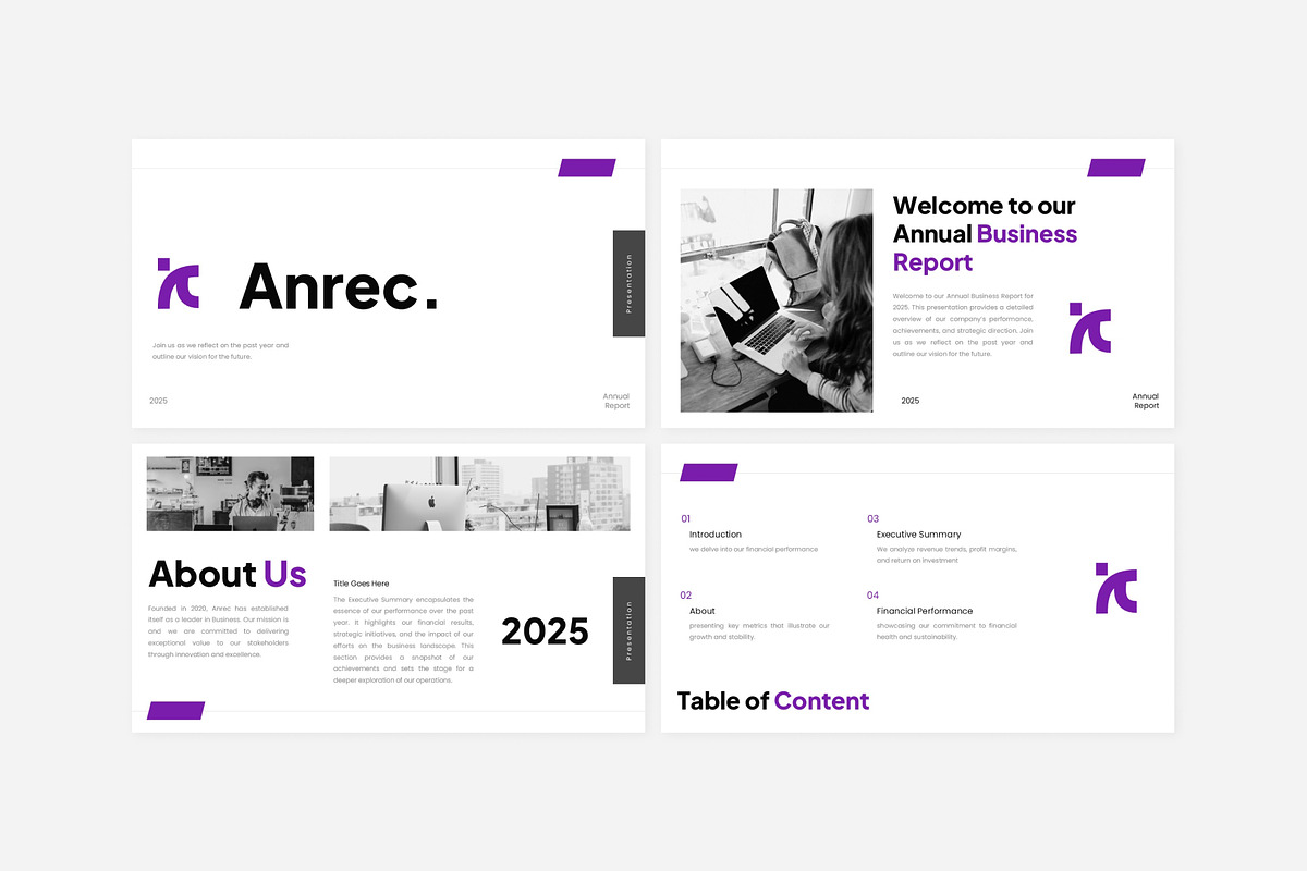 Modern Annual Business Presentation, a Presentation Template by Eklip Studio (Photo 3 of 6)