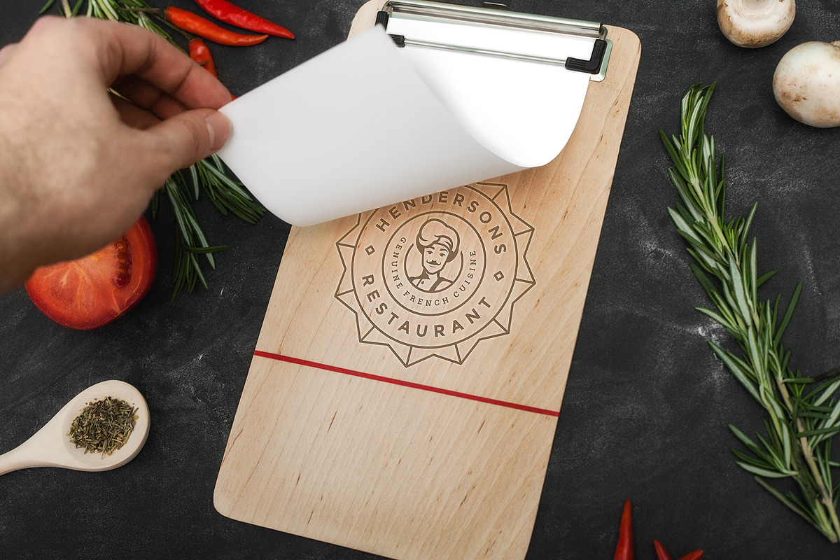 36 Restaurant Logos and Badges, a Branding & Logo Template by Vasya Kobelev (Photo 9 of 19)