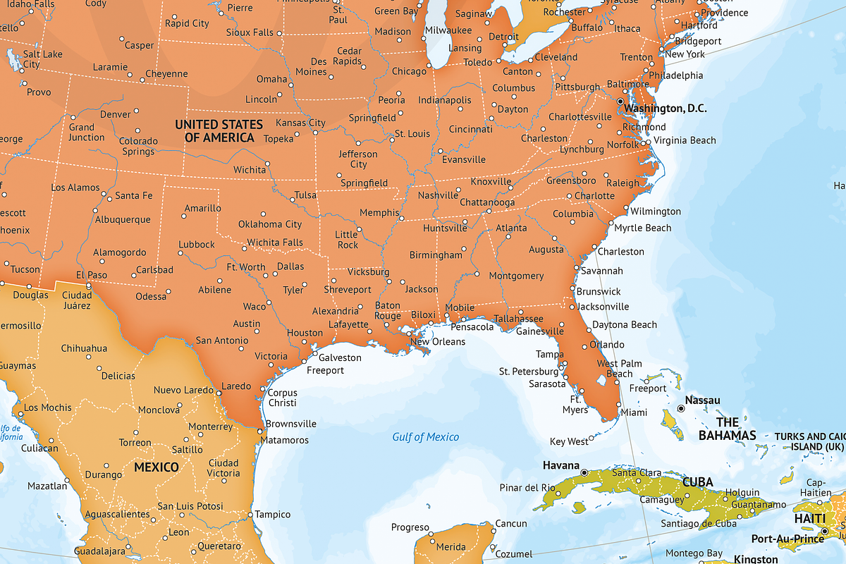 Vector map of North America XL-size, a Graphic by One Stop Map (Photo 1 of 2)