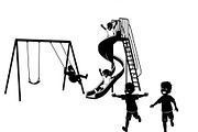 50 Kids Playground Silhouette Bundle, an Illustration by Gfx_Store (Thumbnail 22 of 51)