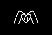 M with Heart Love logo, a Branding & Logo Template by Atlantis X Nurman Arbai (Thumbnail 1 of 2)