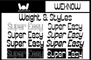 Super Easy font, a Sans Serif Font by weknow (Thumbnail 7 of 8)