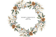 Watercolor Christmas Clipart Set, a Decorative Illustration by Patishop Art (Thumbnail 2 of 5)