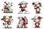 Whimsical Spring Lamb Clipart, an Illustration by Dream Creation (Thumbnail 4 of 7)