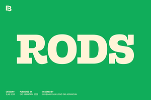 Rods; 72 Styles Slab Serif, a Slab Serif Font by Eko Bimantara