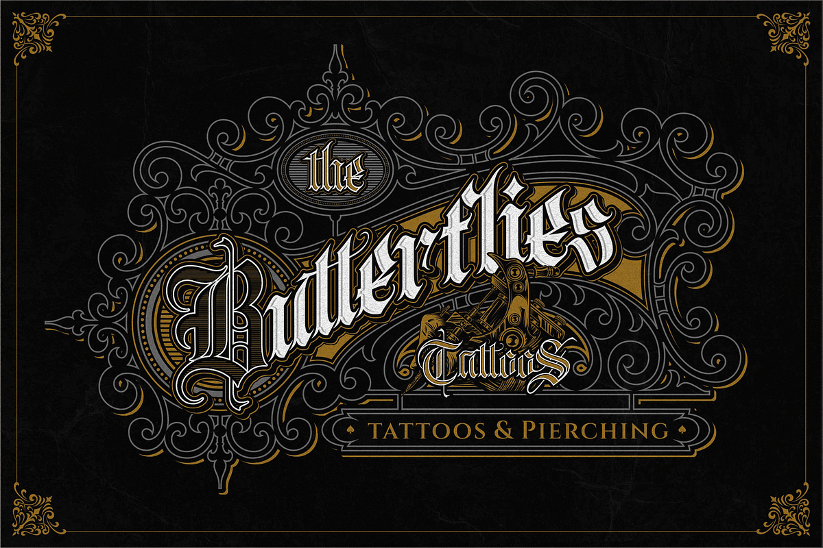 Antraxen for Tattoo & Liquor Brand, a Blackletter Font by ilhamtaro (Photo 2 of 10)