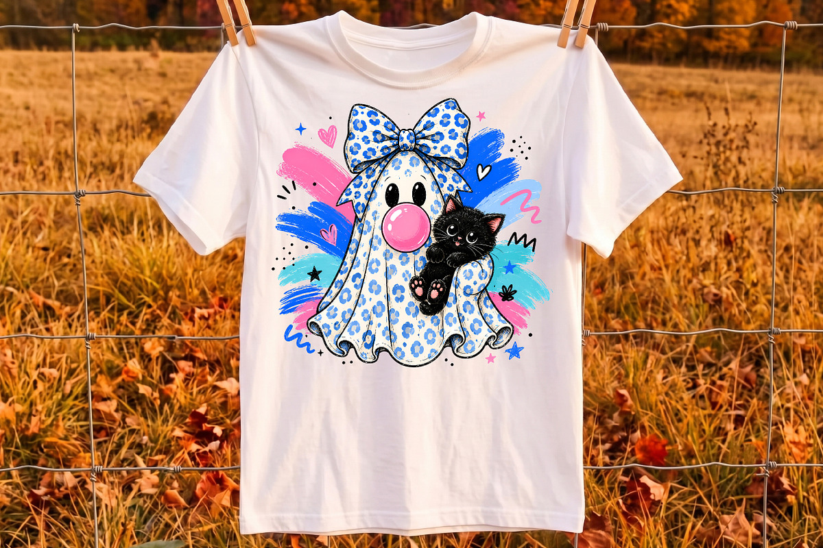 Halloween Ghost PNG,Leopard Ghost, a Seasonal Illustration by Libby Wishes (Photo 2 of 3)