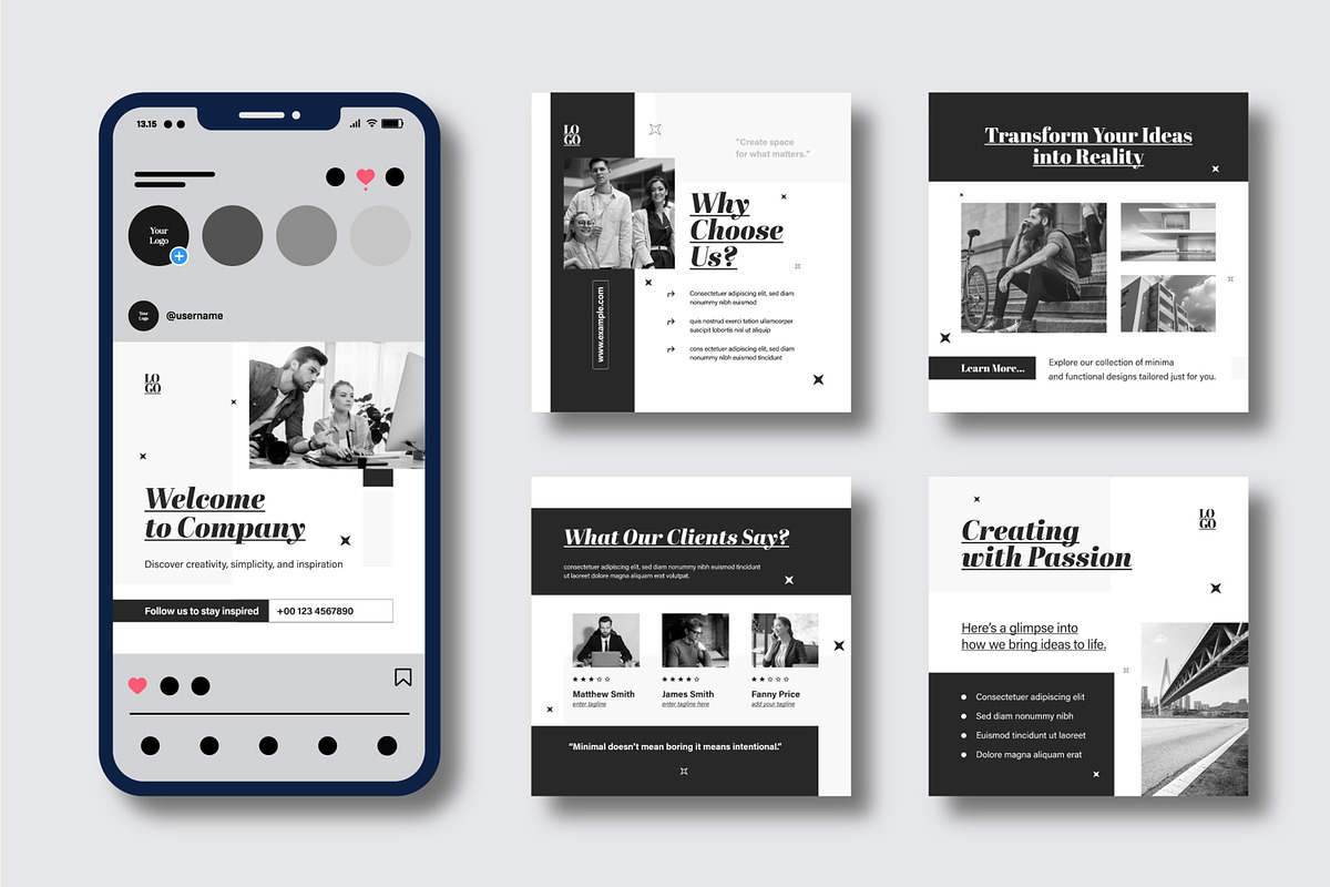 Modern Minimalist Social Media Post, a Social Media Template by MightyDesign (Photo 2 of 8)