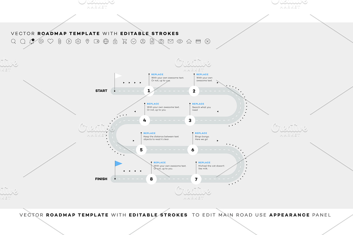 14 vector roadmaps, an Object Graphic by Alexey Yarkin (Photo 9 of 15)