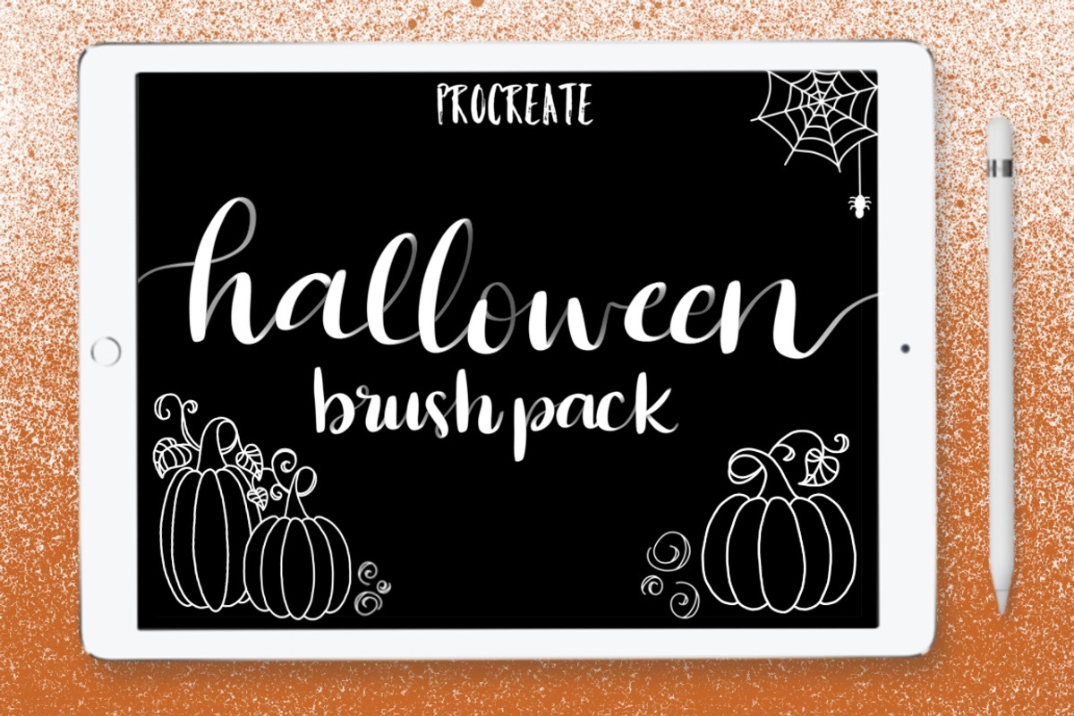 Procreate Halloween Brush Pack, a Brush Add-On by Nicole Dawn Design (Photo 1 of 4)
