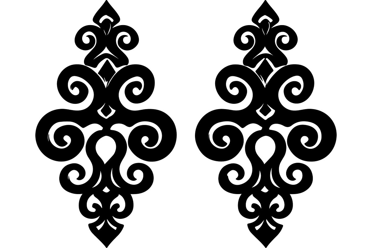 Elegant Earrings SVG Collection, an Object Graphic by Designer_Momina (Photo 10 of 13)