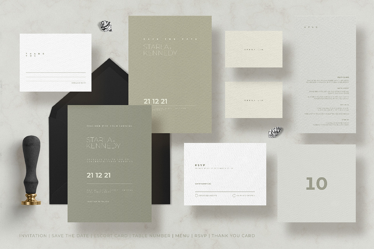 Wedding Invite Suite Minimalist, an Invitation Template by Azka Creative (Photo 4 of 4)