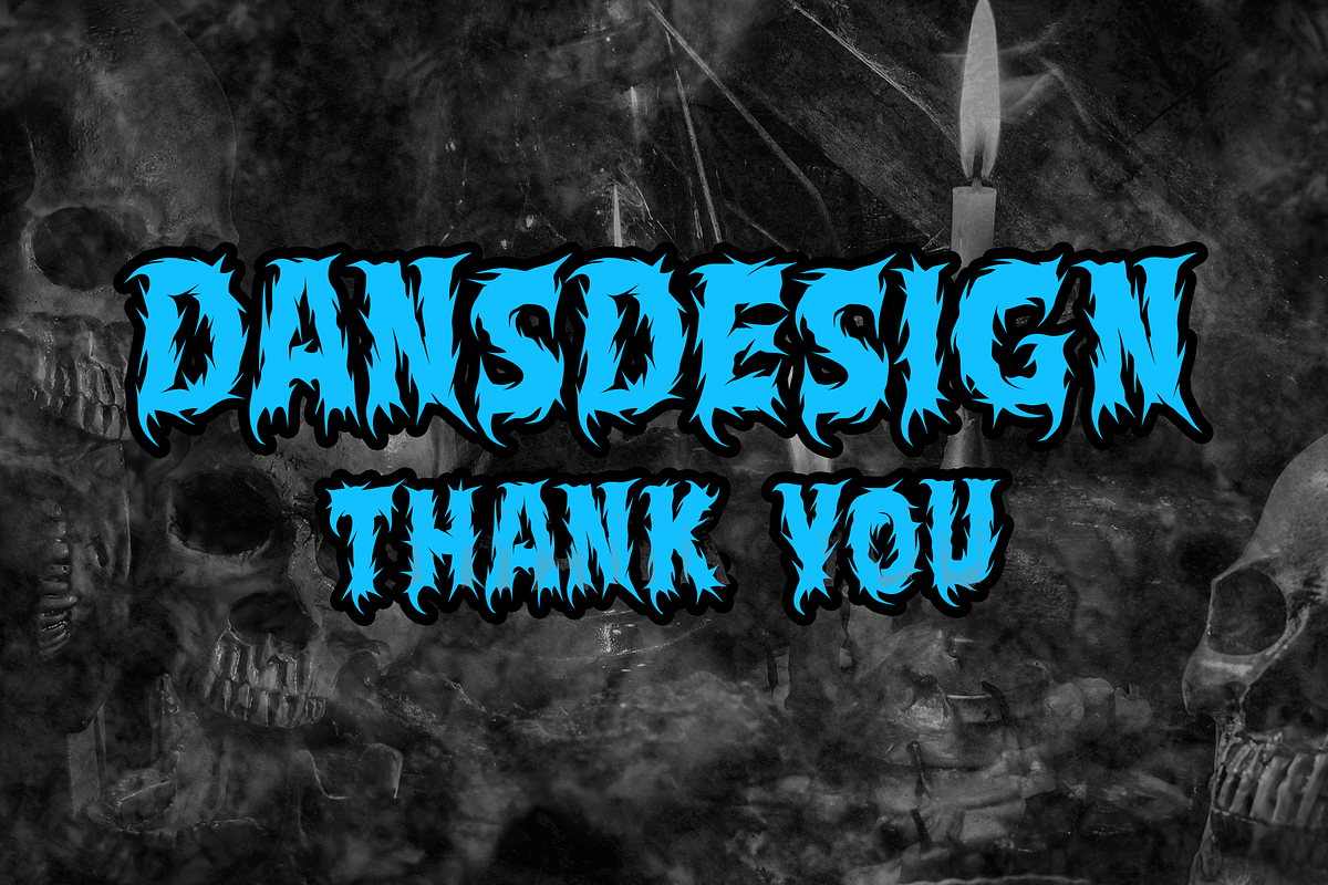 Sinners Domination Metal Horror Font, a Blackletter Font by dansdesign (Photo 7 of 7)