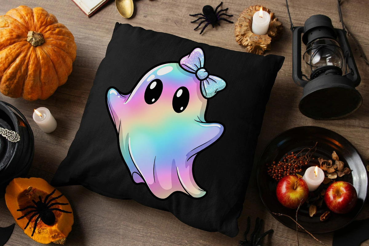Iridescent Ghost Pumpkin PNG, an Illustration by Designworld (Photo 3 of 6)