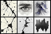 Black and White Ink Textures, an Illustration by RobertsArt (Thumbnail 4 of 4)