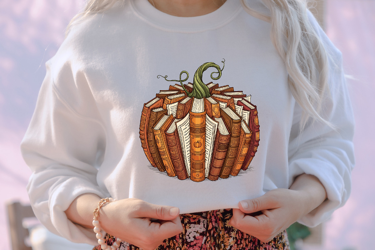 Fall Book Pumpkin Halloween Teacher, an Illustration by designcity5 (Photo 2 of 4)