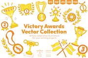 Trophy & Awards Vector Set, an Object Illustration by Ilia Design (Thumbnail 1 of 8)