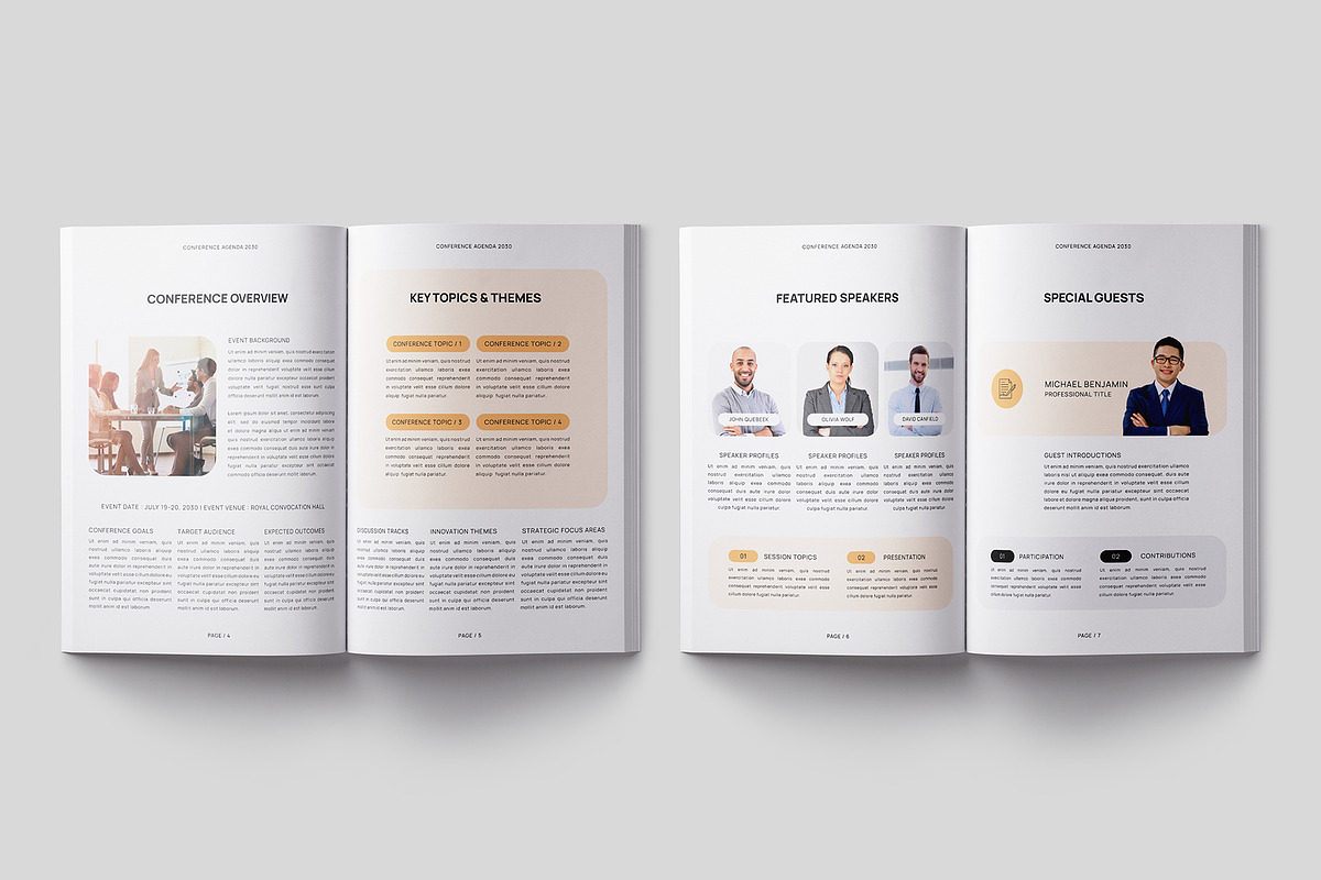 Conference Agenda Template, a Brochure Template by Designsoul14 (Photo 6 of 10)